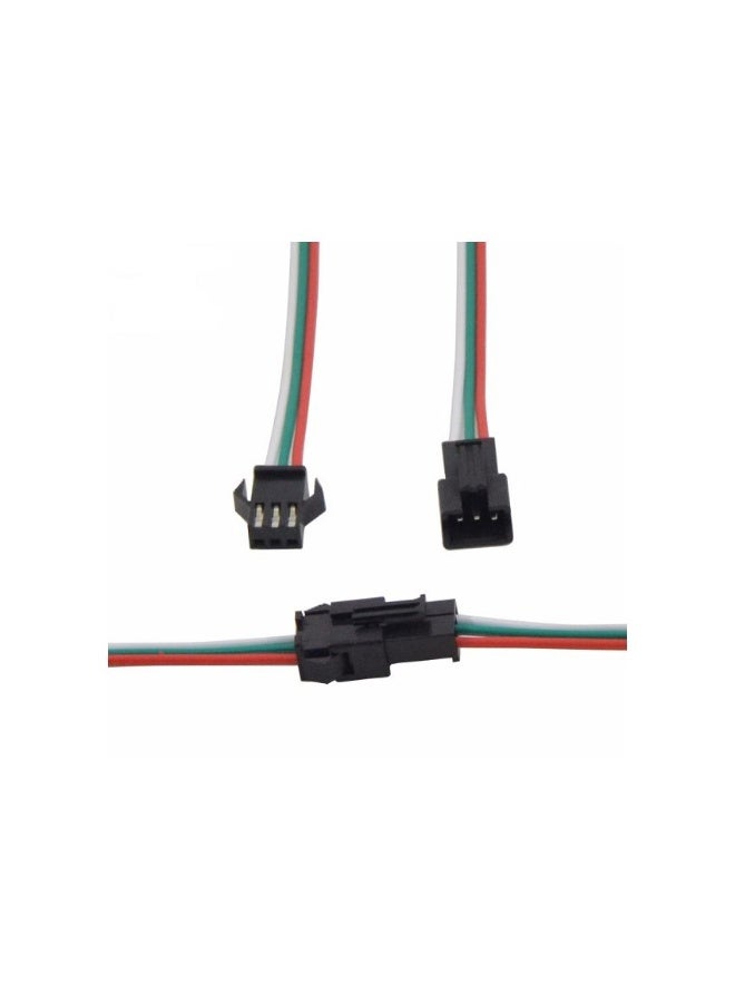 Header Pin Connector Male to Female 3-Wire 10cm JST SM Plug 2.54mm Pitch
